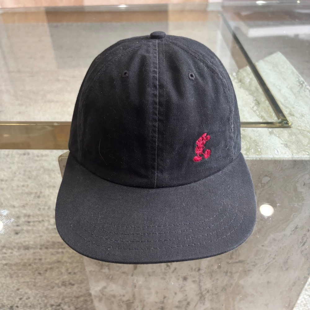 Disney Mickey Mouse Hat Adult OSFM Black Gently Used Embroidered Dad Cap